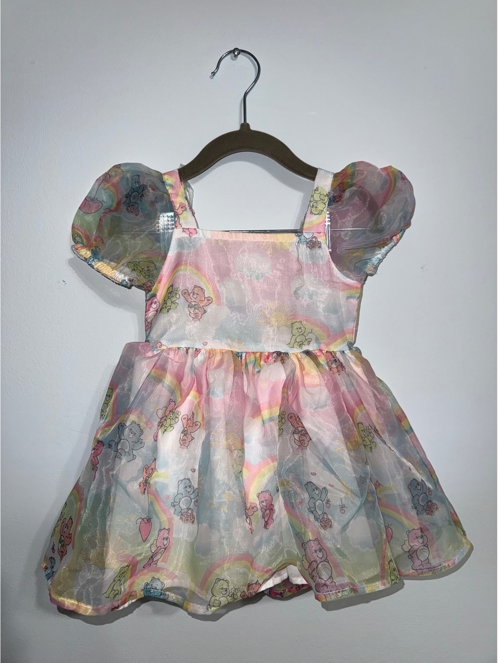 Care Bears Party Dress Size 18M with Rainbow and Character Print
